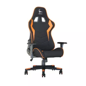Gaming chair GEMBIRD GC-SCORPION-04X black-orange ergonomic design, adjustable seating, high-back