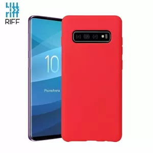 Задняя накладка Riff для Samsung Galaxy S10 G973 — тонкий мягкий силикон, красный