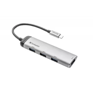 Verbatim USB-C Multiport Hub USB 3.2 Gen 1 (3.1 Gen 1) Type-C 5000 Mbit/s Pelēks