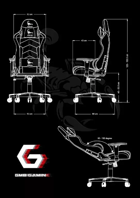 Игровое кресло ПК Gembird GC-SCORPION-01X Photo 8