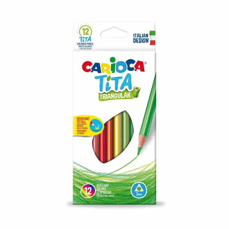 Colour pencils Carioca TITA triangular 12 pcs Photo 3