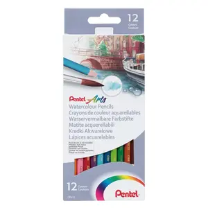 Акварельные цветные карандаши PentelArts Pentel Arts, aquarell, 12 цветов