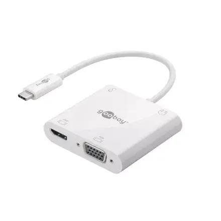 Goobay 52418 USB-C daudzportu adapteris ar