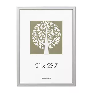 Photo frame SAVEX 200-13775 for A4 (21 x 29.7 cm), plastic, silver