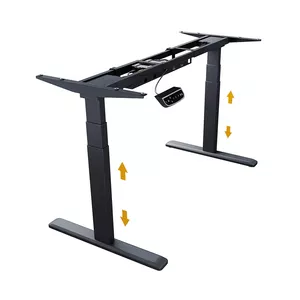 Электрическая рама для стола 2 опоры ICY BOX IB-EW205B-T, сталь, ширина 100–170 см, глубина 57 см, нагрузка до 125 кг