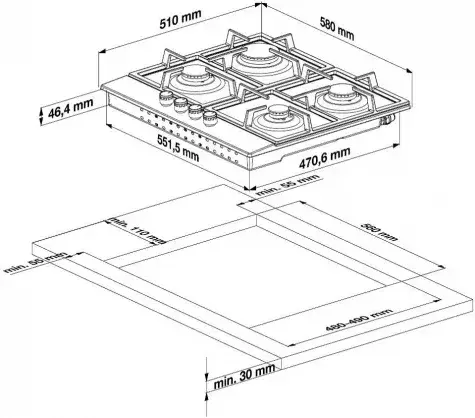 Built-in hob BEKO HILW64235S Photo 3