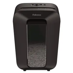 Fellowes Powershred LX70 Particle-cut Paper Shredder with 18 L Basket, 4x40 mm Cut Size, and 11 Sheet Capacity in Black