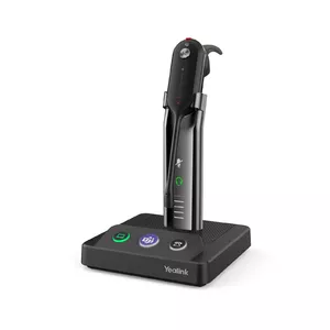 Yealink WH63 Teams Austiņas Bezvadu Ausu āķi, Austiņas, Ausīs Birojs / zvanu centrs Micro-USB Uzlādes statīvs Melns