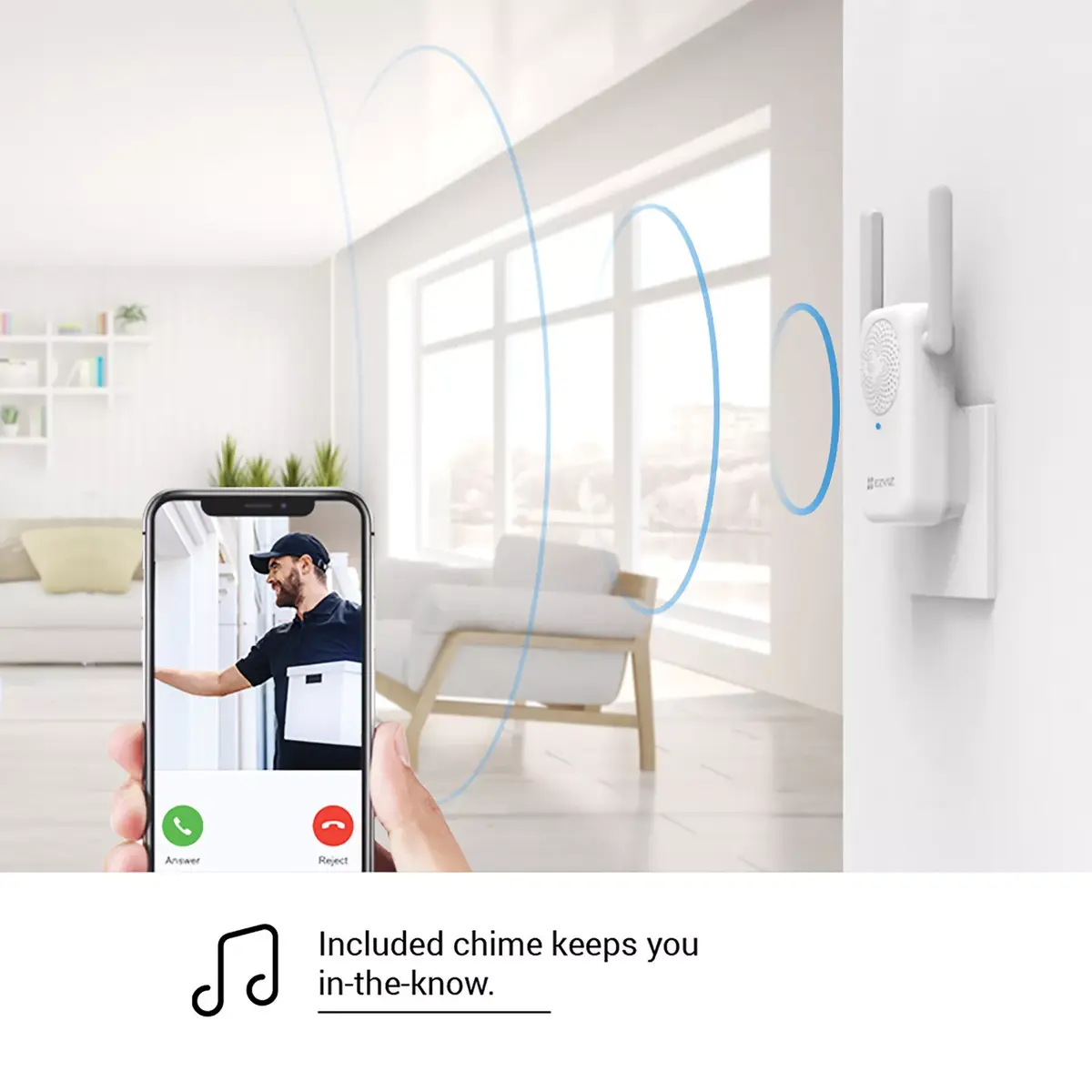 EZVIZ DB1C Smart Video Doorbell Kit Photo 7