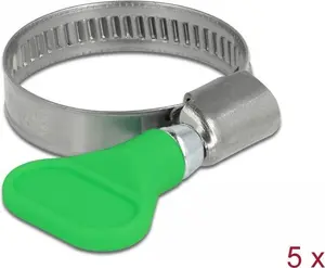 Butterfly Clamp DeLOCK 400 SS 20 - 35 mm 5 pieces green