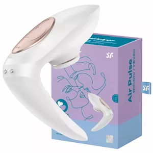 Couple vibrator Satisfyer Pro 4 Couples — clitoral and vaginal stimulation, 117.6 mm, rose gold/white, ABS & silicone