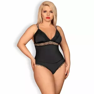 Teddy Obsessive D-221610, sensual black lace body, padded cups, adjustable straps, size 2XL/3XL, 85% polyamide 15% spandex