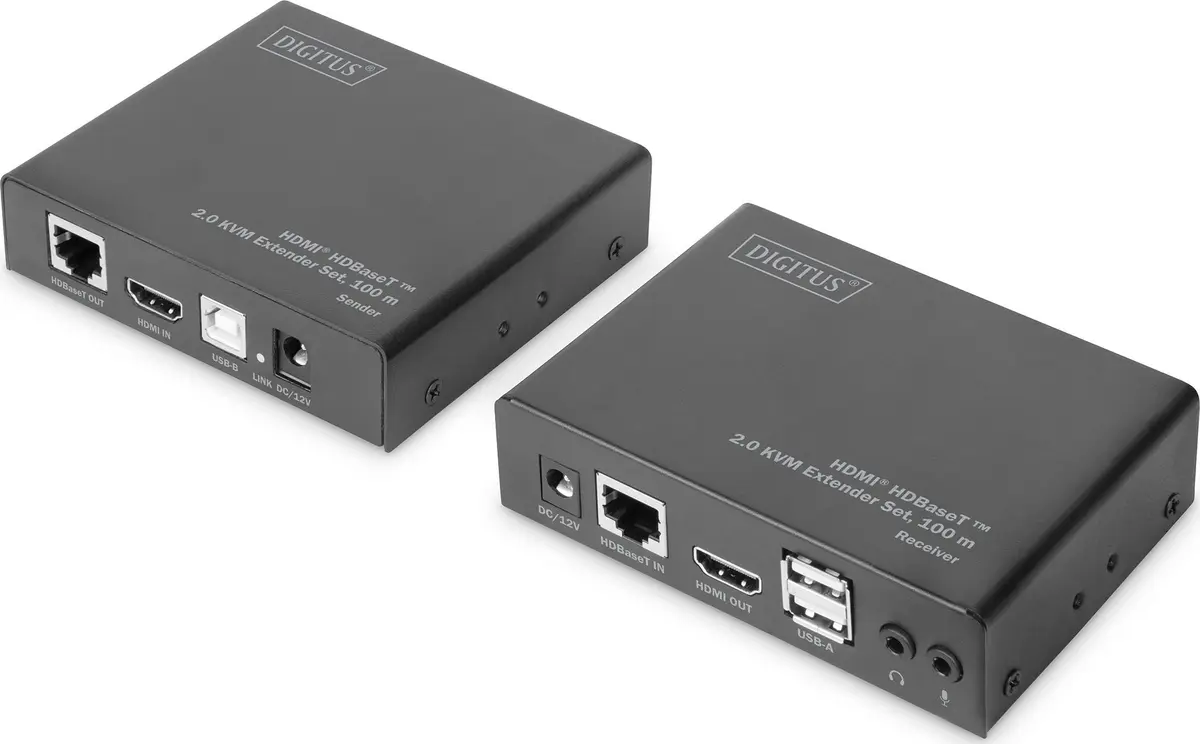 Комплект удлинителя Digitus 4K HDMI HDBaseT 2.0 KVM DS-55505 Photo 5