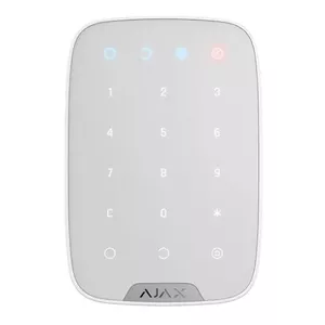 Wireless Touch Keypad Ajax KeyPad Plus White — wireless touch control panel, model 2607883WH1