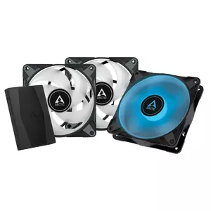 Вентилятор ARCTIC P12 PWM PST RGB 0dB 120 мм — 2000 об/мин, 48.8 CFM, Fluid Dynamic Bearing, 12 В, чёрный