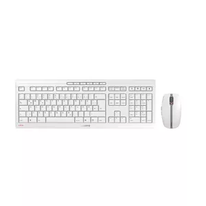 Клавиатура CHERRY Stream Desktop Recharge RF Wireless, полноразмерная 115 клавиш, раскладка QWERTY UK, серый, мышь в комплекте