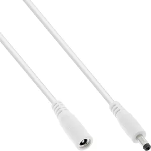DC extension cable InLine 26801D male/female 4.0x1.7mm white 1m