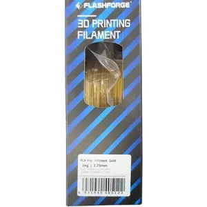 PLA plastmasa Flashforge 1,75 mm zelta 1 kg spolē