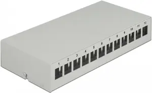 Patch Panel DeLOCK Keystone 12 Port Grey