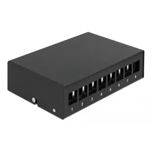 Keystone Patch Panel DeLOCK 43413 8 Port Black