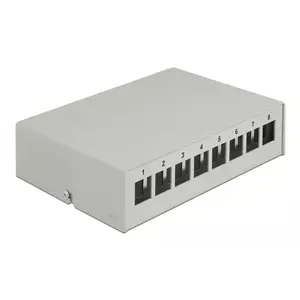 Keystone Patch Panel DeLOCK 43412 8 Port Grey
