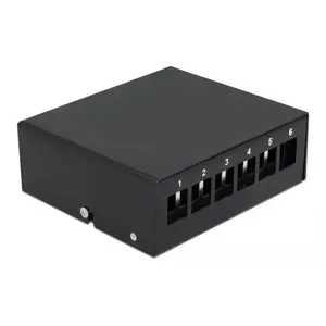 Patch Panel DeLOCK Keystone 6 Port Black