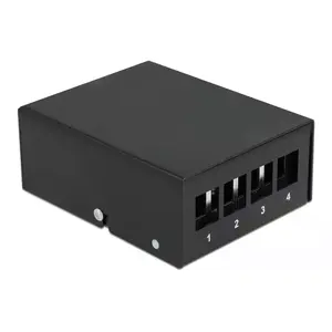 Patch Panel DeLOCK Keystone 4 Port Black