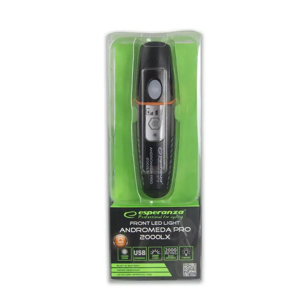 Priekšējā velo lampa ESPERANZA Andromeda Pro 200 Photo 6