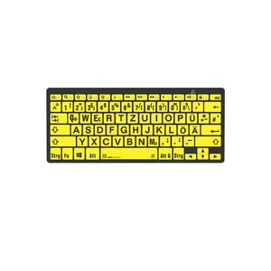 Logickeyboard LKB-LPBY-BTPC-DE keyboard Bluetooth QWERTZ German Black, Yellow