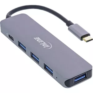 InLine 33271L interfeisa centrmezgls USB 2.0 Type-C 5000 Mbit/s Pelēks