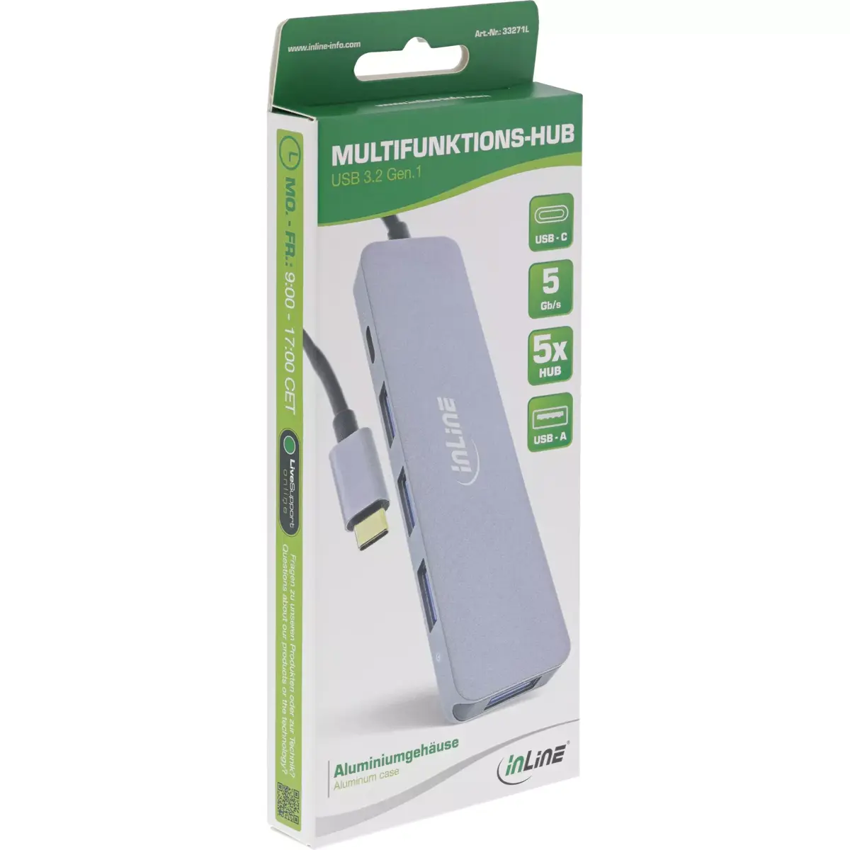 USB Хаб InLine USB 3.2 USB-C Multi Hub Photo 4