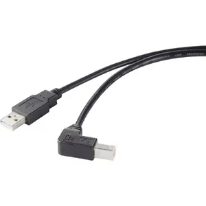 USB Cable Renkforce RF-4613068 0.5m USB A to USB B Black