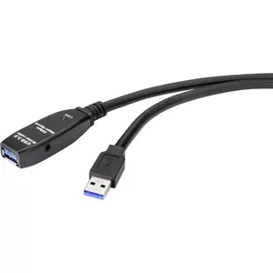 USB cable Renkforce RF-4598350 USB 3.2 Gen 1 20 m Black