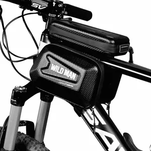 Wildman ES6 Ūdensnecaurlaidīga Velosoma + Futlāris Telefonam ar skārienekrānu 4 "- 7" un Rāvējslēdzēju Melns