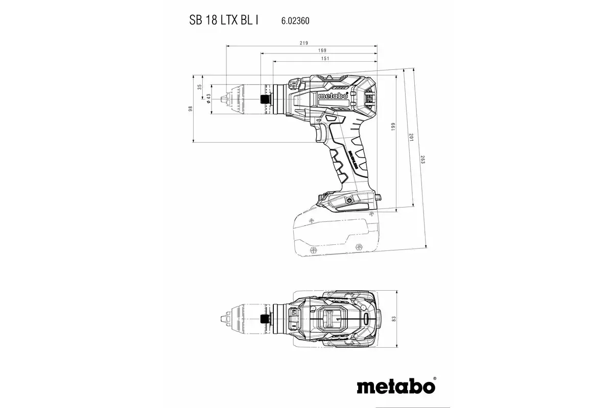 Pistoles tipa urbjmašīna Metabo SB 18 LTX BL I Photo 7