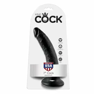 Dildo KING COCK Silicone Black 17.8 cm