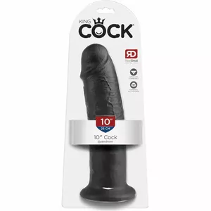 Dildo KING COCK 10 BLACK 25 CM Silicone