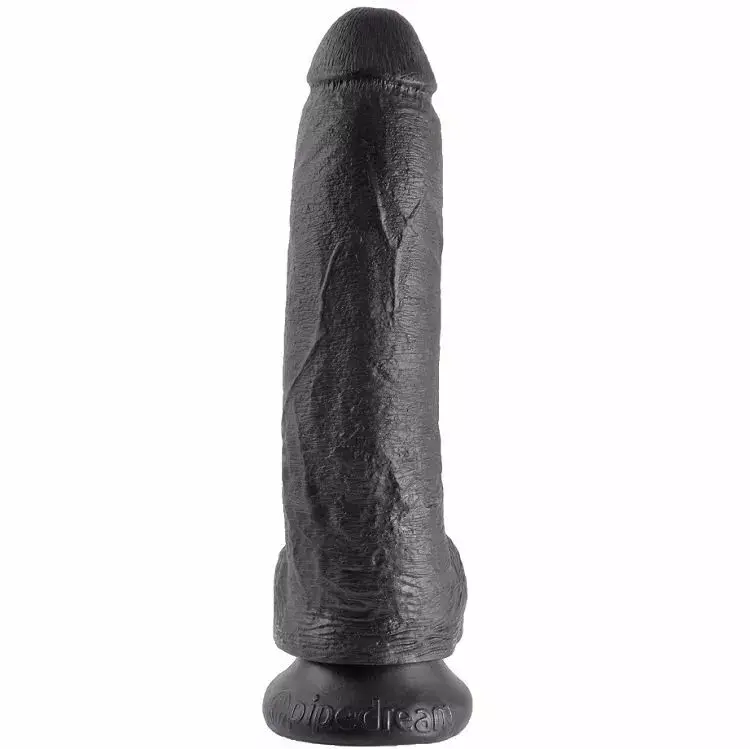 King Cock 9-inch Realistic Dildo - Black Photo 2