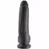 King Cock 9-inch Realistic Dildo - Black Photo 2