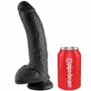 King Cock 9-inch Realistic Dildo - Black Photo 3