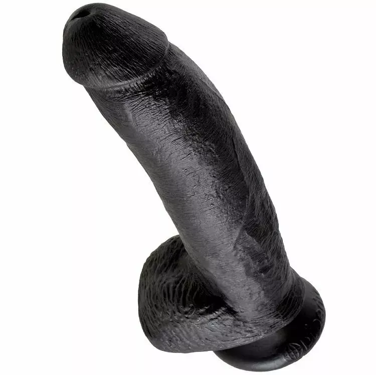 King Cock 9-inch Realistic Dildo - Black Photo 4