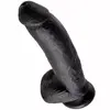 King Cock 9-inch Realistic Dildo - Black Photo 4