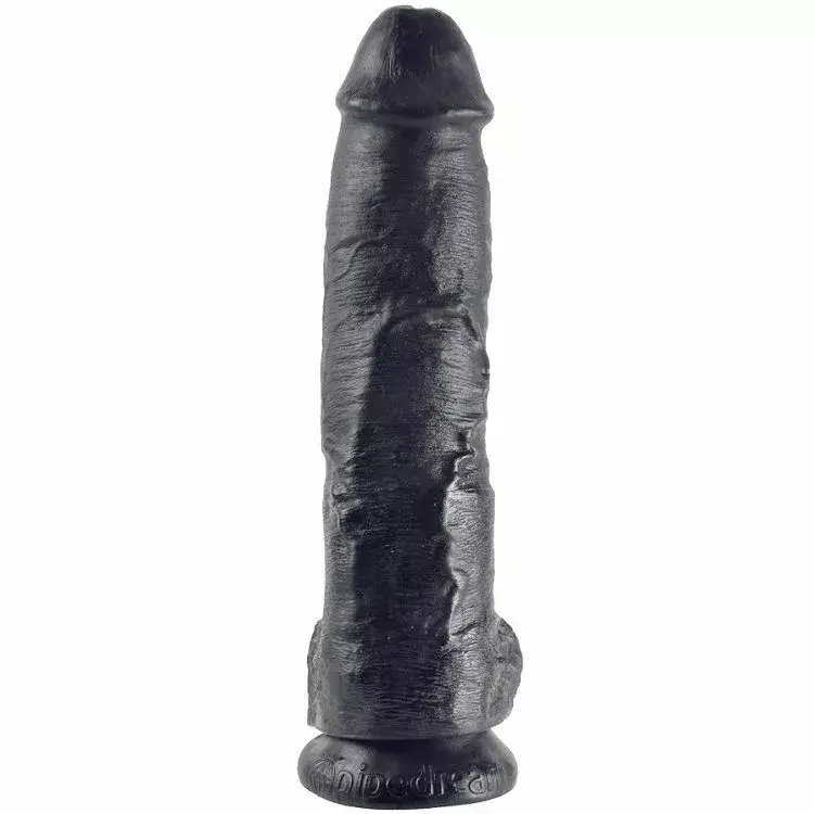 Реалистичный дилдо King Cock 10 дюймов - черный Photo 2