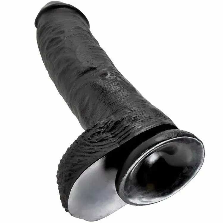 Реалистичный дилдо King Cock 10 дюймов - черный Photo 5