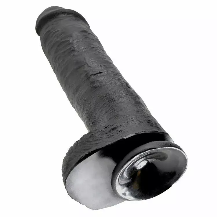 King Cock Dildo with Balls 28 cm Black Photo 3