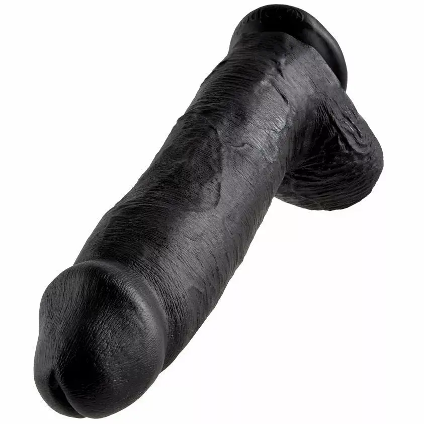 King Cock 12 collu reālistisks dildo - melns Photo 2