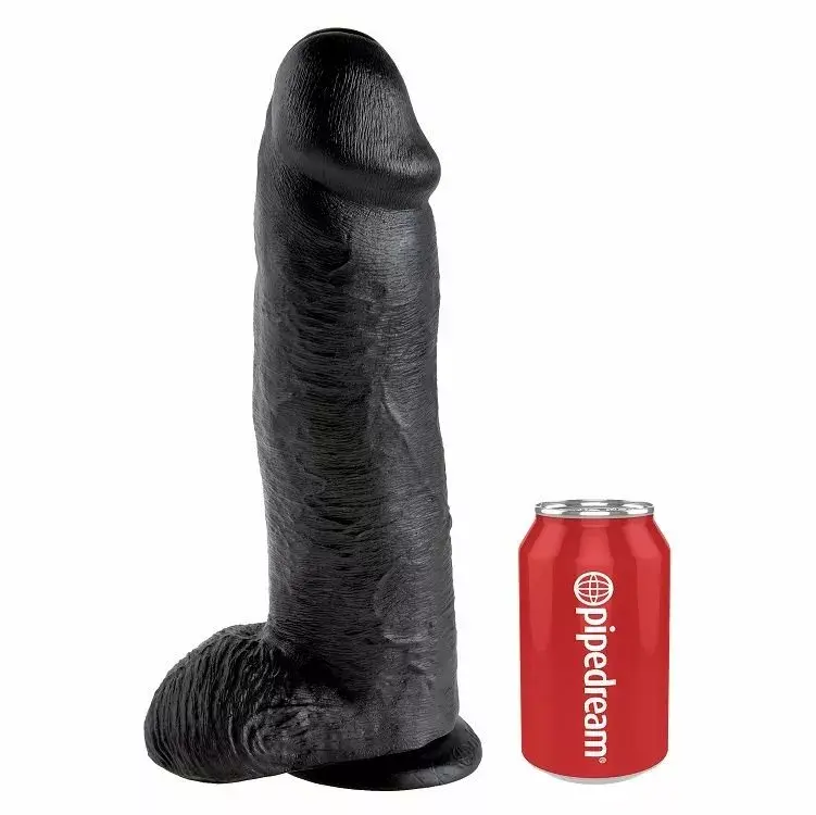 King Cock 12 collu reālistisks dildo - melns Photo 3