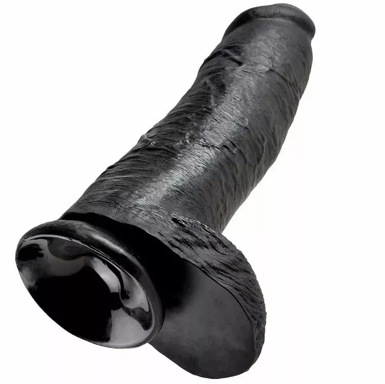 King Cock 12 collu reālistisks dildo - melns Photo 4