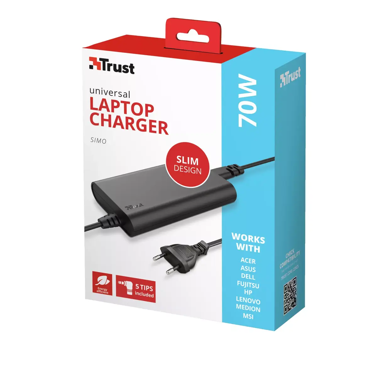 TRUST Simo Laptop Charger 19V 3.68A 70W Photo 4