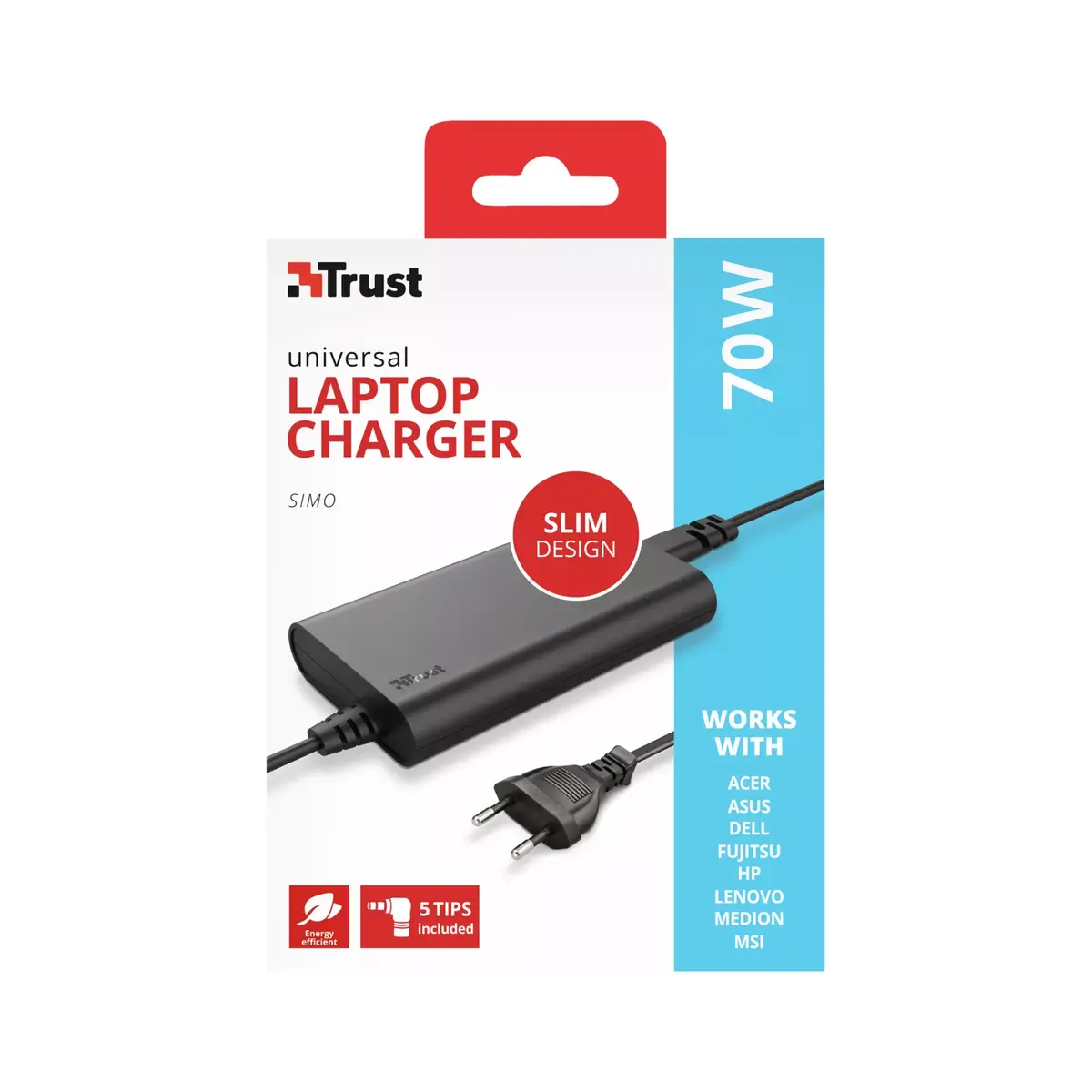 TRUST Simo Laptop Charger 19V 3.68A 70W Photo 5